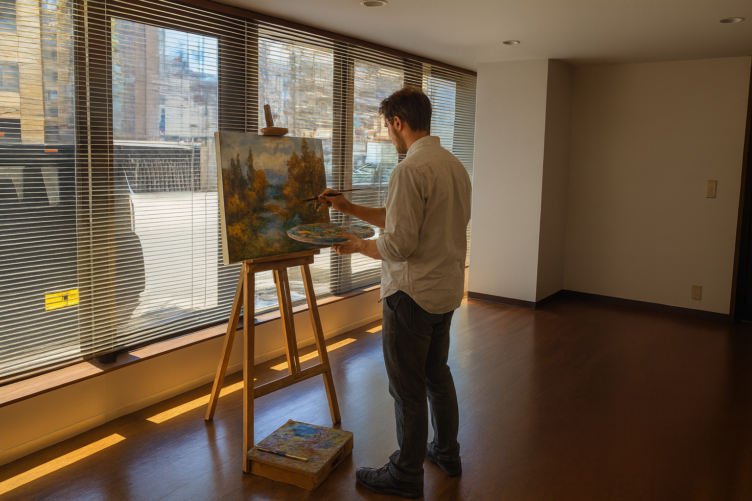 共同アトリエ窓際 使用の様子